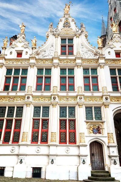 Frente Antigo Escritório Advocacia Burgplatz Bruges Bélgica — Fotografia de Stock