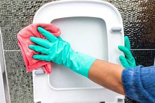 Badkamer Schoonmaken Thema Schot — Stockfoto