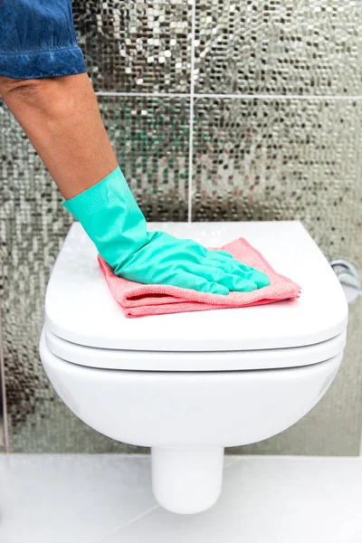 Bathroom Cleaning Theme Shot — Stock Photo, Image