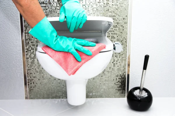 Bathroom Cleaning Theme Shot — Stock Photo, Image