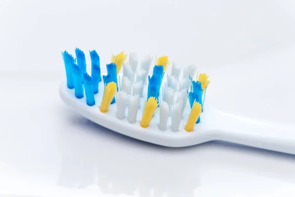 Higiena Jamy Ustnej Pielęgnacja Zębów Szczoteczką Zębów — Zdjęcie stockowe