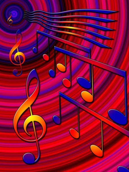 Vector Illustration Musical Notes — Stock Photo, Image