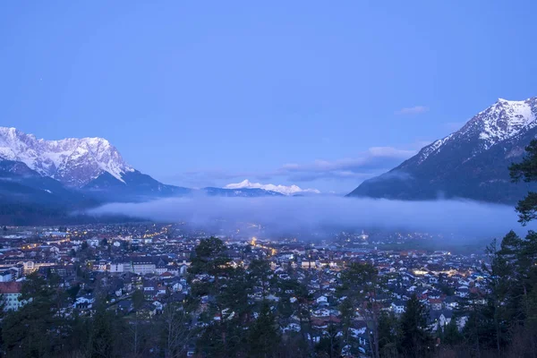 Blick Auf Garmisch Partenkirchen Morgen — Stockfoto