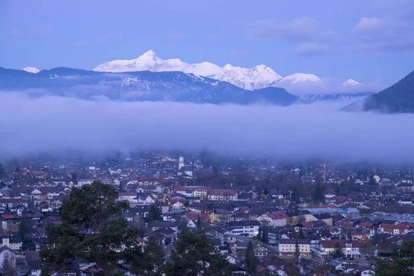 Blick Auf Garmisch Partenkirchen Morgen — Stockfoto