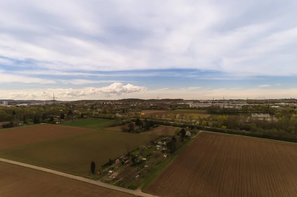 Aerial Allotments Spring — Stock Photo, Image