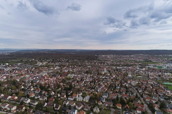 루드비그 부르크 지역의 공중에서 바라본 인상적 — 스톡 사진