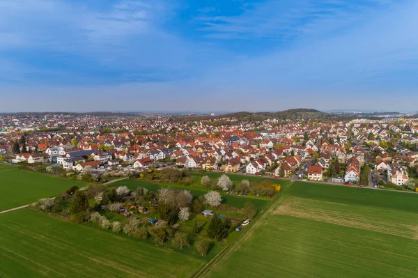 Vista Aérea Distrito Stuttgarter Weilimdorf — Foto de Stock