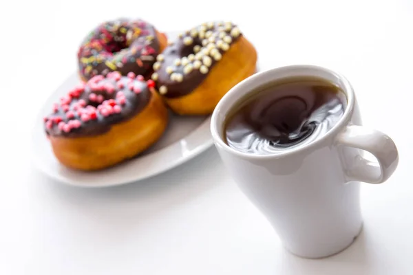 Rosquillas Aisladas Blanco —  Fotos de Stock