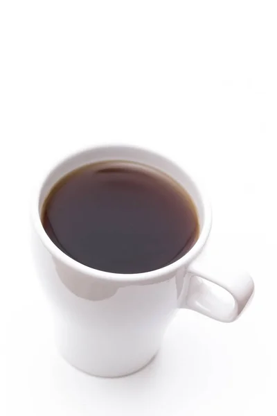 Kávé Fehér Kupa Háttérben Közelről — Stock Fotó