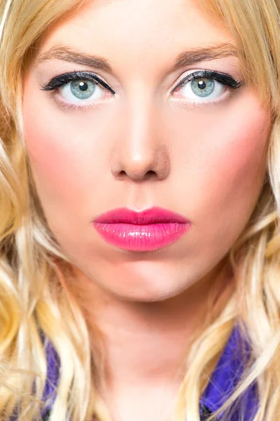 Blonde Woman Makeup — Fotografie, imagine de stoc