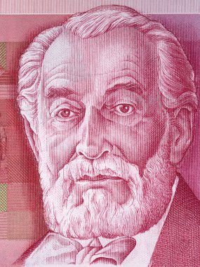 Edmond James de Rothschild portrait from Israeli money  clipart