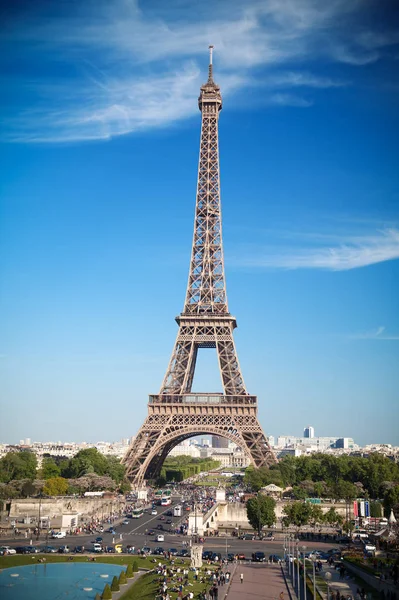 Krásný Výhled Slavnou Eiffelovku Paříži Francie — Stock fotografie
