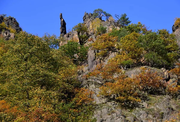 Automne Dans Bodetal Dans Harz Saxe Anhalt Allemagne — Photo