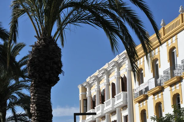 Fasada Mieście Ibiza — Zdjęcie stockowe