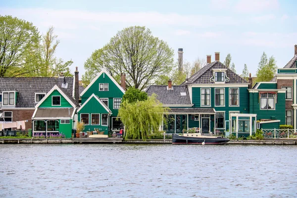 Traditional Dutch Houses Zaanse Schans Netherlands Europe — Stock Photo, Image