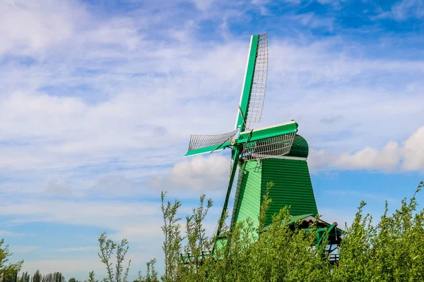 Moinhos Vento Zaanse Schans Nas Terras Baixas Europa — Fotografia de Stock