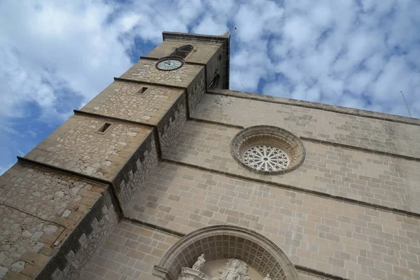 Kilise Santa Margalida Santa Margalida Margalida Mallorca Spanya Çan Kulesi — Stok fotoğraf