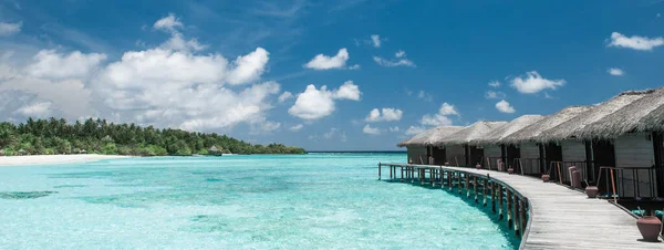 Bungalow Acqua Nelle Maldive — Foto Stock