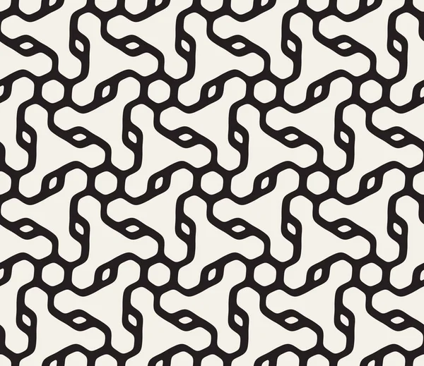 ベクトルシームレスブラック ホワイト丸みを帯びたライン六角形スパイラルパターンアブストラクト背景 — ストック写真
