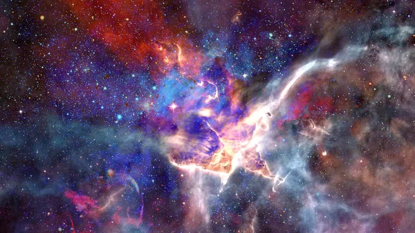 Galax Och Nebulosa Delar Denna Bild Tillhandahålls Nasa — Stockfoto
