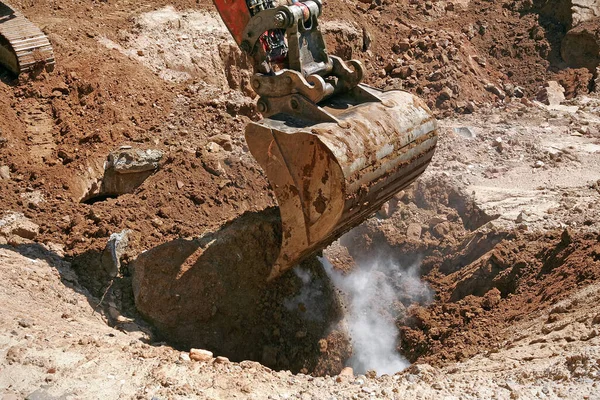Excavator Soil — Stock Photo, Image