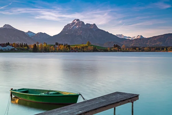 Şafak Gün Doğumu Hopfensee Gölünde — Stok fotoğraf