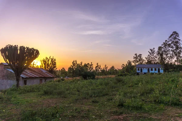 Sunset Landscape Kenya — Stock Photo, Image