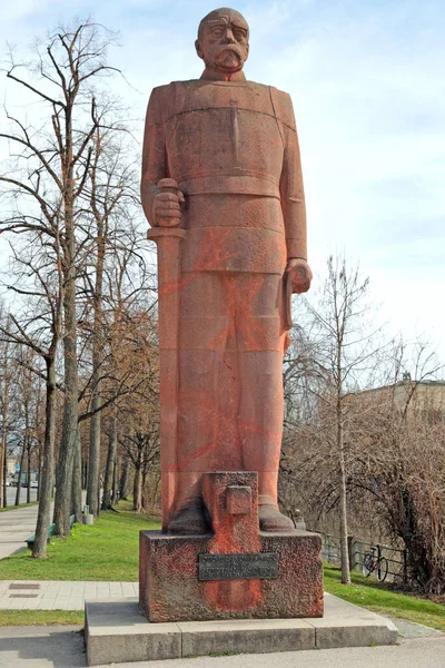 Statue Monument Represents Former Statesman Politician German Chancellor Reich 1871 — Stock Fotó
