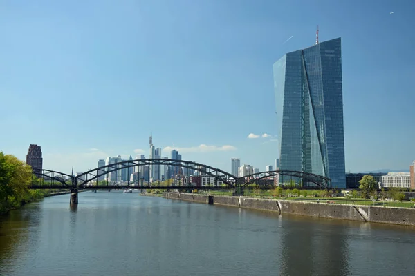 Frankfurt Main Ezb European Central Bank Skyline City Big City — Foto de Stock