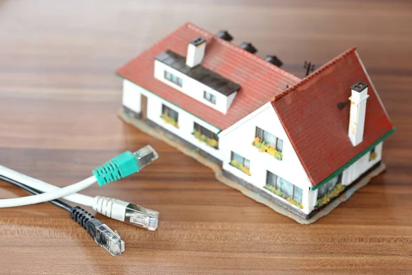 House Model Cable Connection Royalty Free Stock Photos