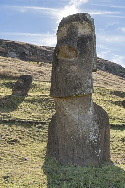 Moais Rano Raraku Easter Island Rapa Nui Island Isla Pascua —  Fotos de Stock