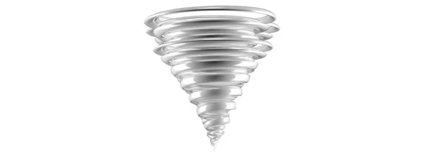 Rendering Tornado Reflection Isolated White — Stock Photo, Image