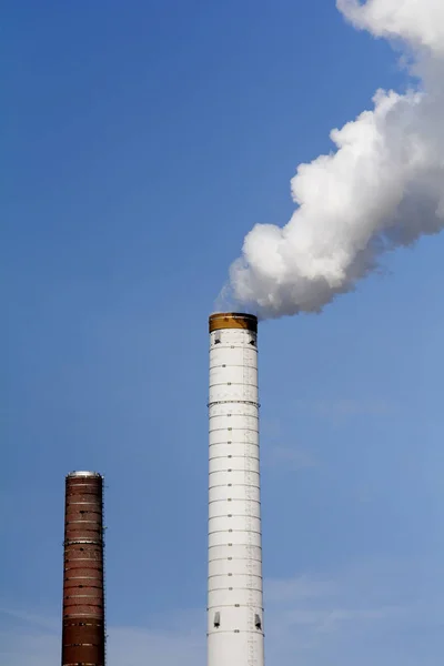 Camini Simbolo Dell Inquinamento Atmosferico — Foto Stock