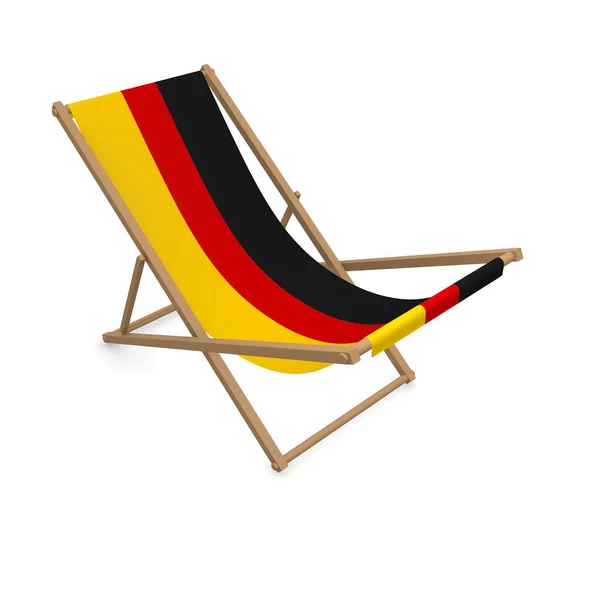 Deckchair Flag Germany Rendering — 스톡 사진