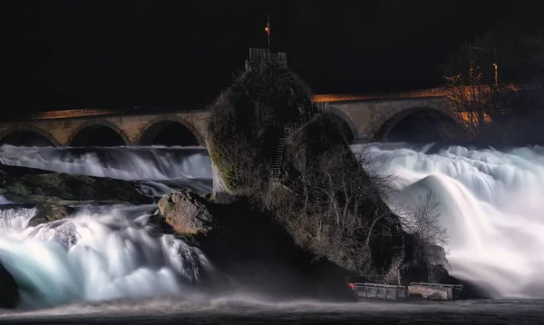 Rheinfall Night — Stock Photo, Image