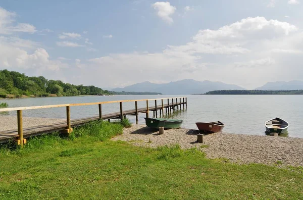 Chiemsee Gölü Alpler Chiemgau Yukarı Bavyera Güney Almanya — Stok fotoğraf