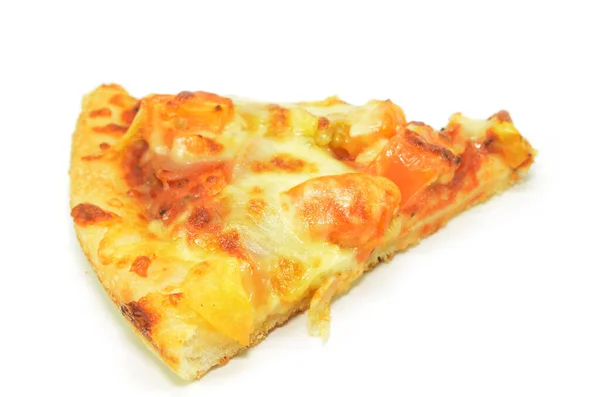 Smakelijke Italiaanse Pizza Een Witte Achtergrond — Stockfoto