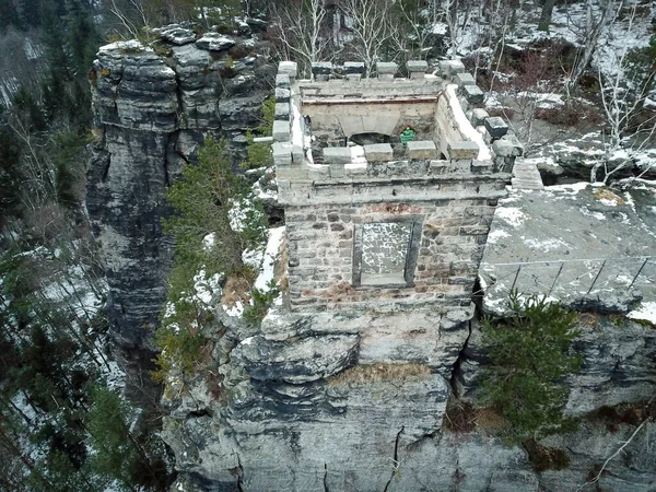 Montagnes Rochers Dans Les Elbsandsteingebirge — Photo