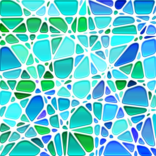 Abstraktní Vektor Mozaika Barevného Skla Pozadí Modrá Zelená — Stock fotografie