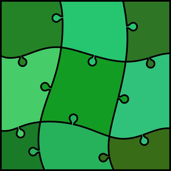 Abstrato Colorido Puzzle Fundo Verde Teal — Fotografia de Stock