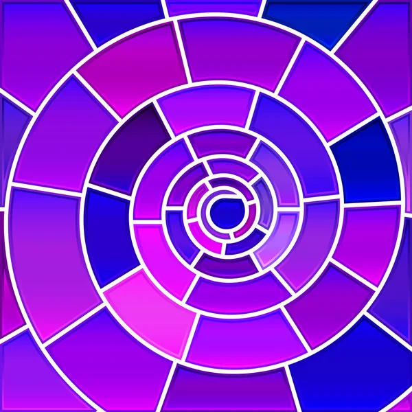Abstracte Vector Glas Lood Mozaïek Achtergrond Paars Violet Spiraal — Stockfoto