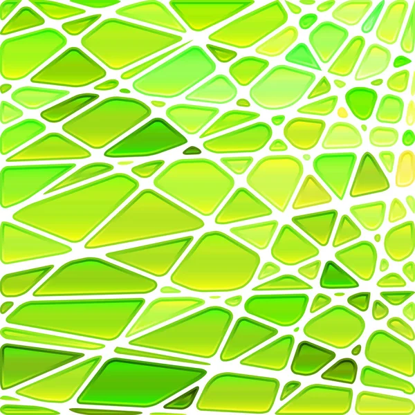 Vetor Abstrato Fundo Mosaico Vidro Manchado Verde Amarelo — Fotografia de Stock