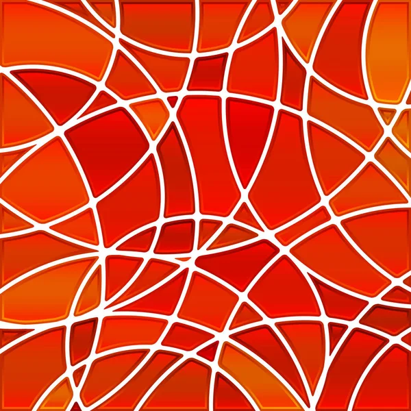 Abstract Vector Stained Glass Mosaic Background Red Orange Circles — Stock Photo, Image