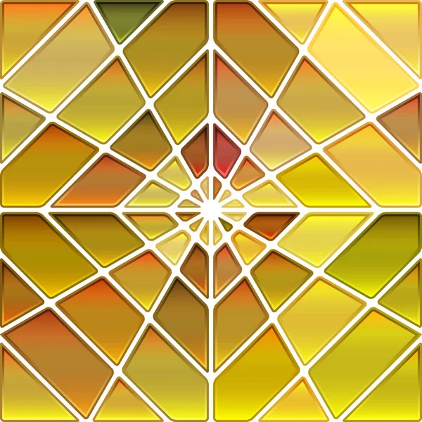Abstracte Vector Gekleurd Glas Mozaïek Achtergrond Gele Rhombus — Stockfoto