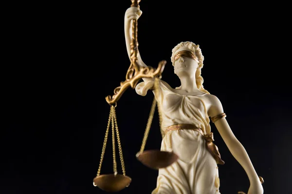 Deus Lei Estátua Senhora Justiça — Fotografia de Stock