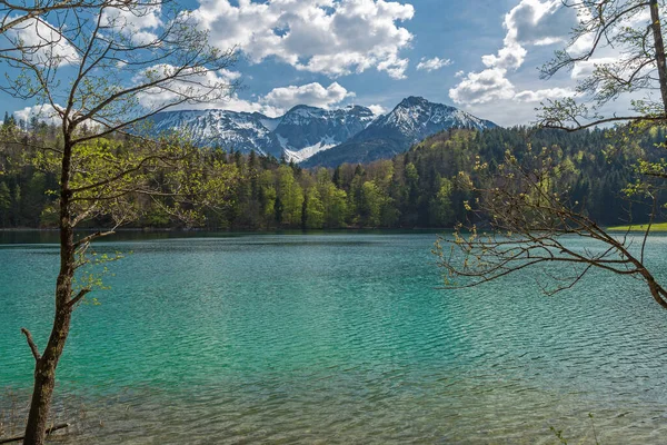 Lago Alatsee Montagna Lago Bavaria — Foto Stock