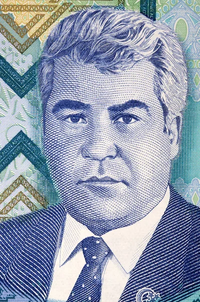 Saparmurat Niyazov Retrato Turkmenistán Dinero — Foto de Stock