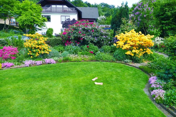 Hermoso Jardín Bien Cuidado Verano —  Fotos de Stock