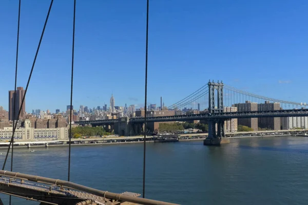 New York Usa June 2015 Brooklyn Bridge Walk Bridge Walking — Stock Photo, Image