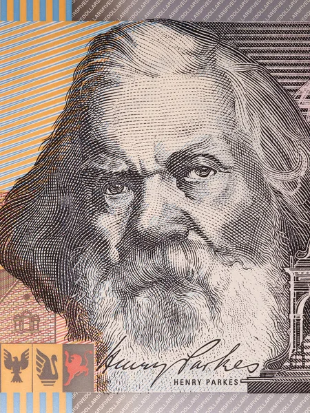 Henry Parkes Portrait Australian Money — Stock Photo, Image